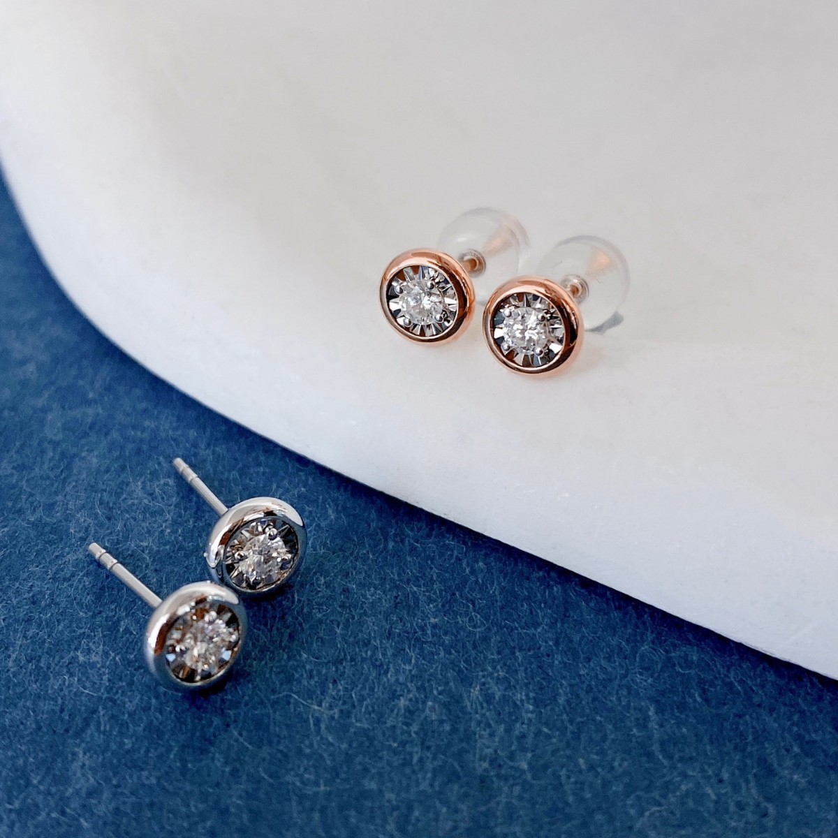 結婚式 アクセサリー 上品な一粒ダイヤモンド ラウンドピアス