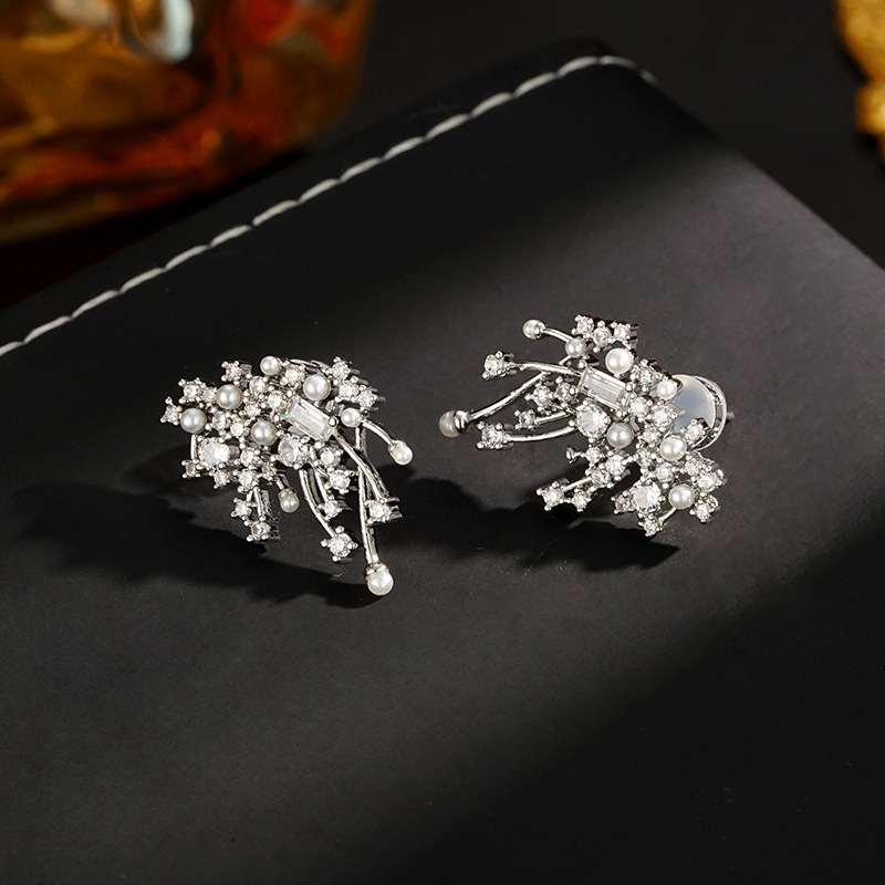結婚式 アクセサリー 小枝モチーフ パールピアス