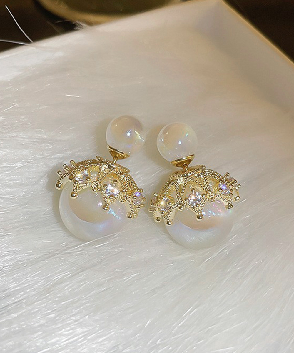 結婚式 アクセサリー 二通り使い方大粒真珠ピアス女性用