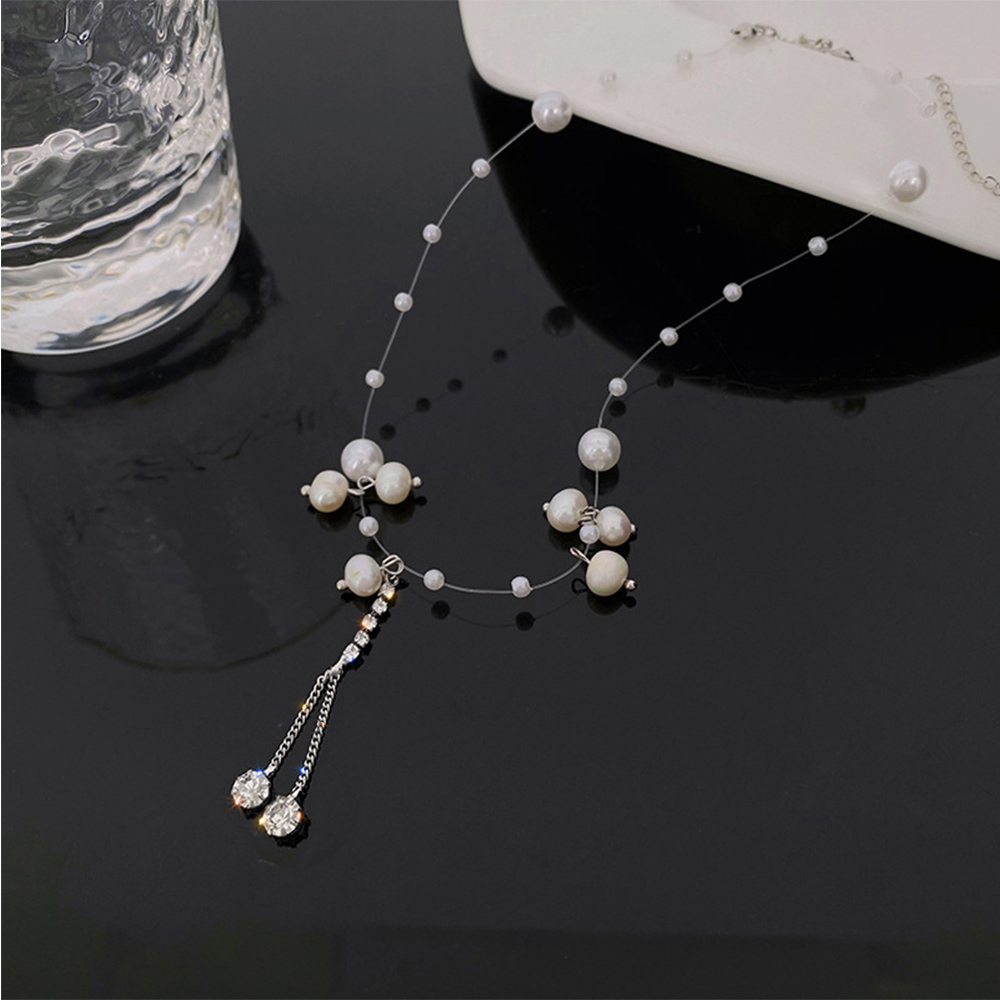 結婚式 アクセサリー 小粒真珠風ネックレス 