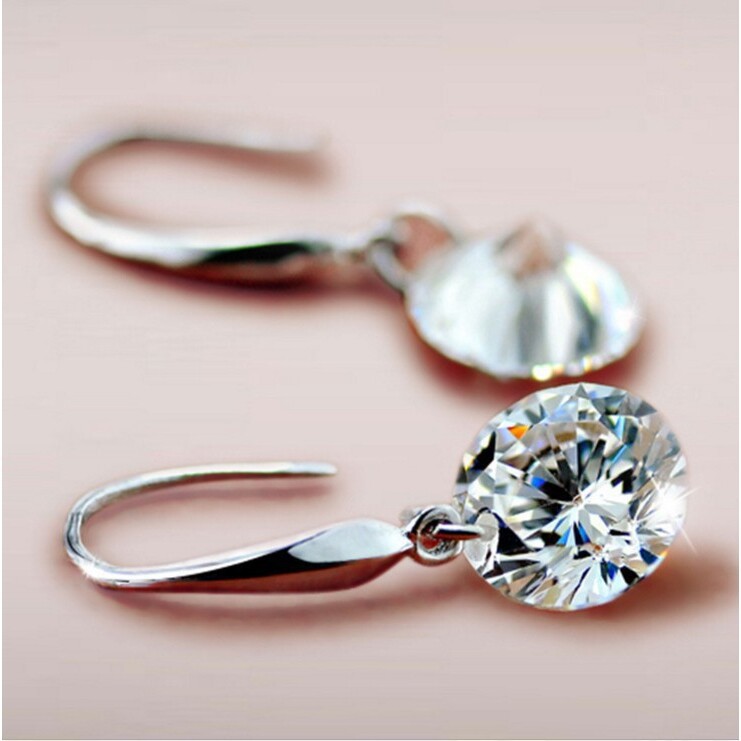 結婚式 アクセサリー 清楚な一粒揺れるピアス
