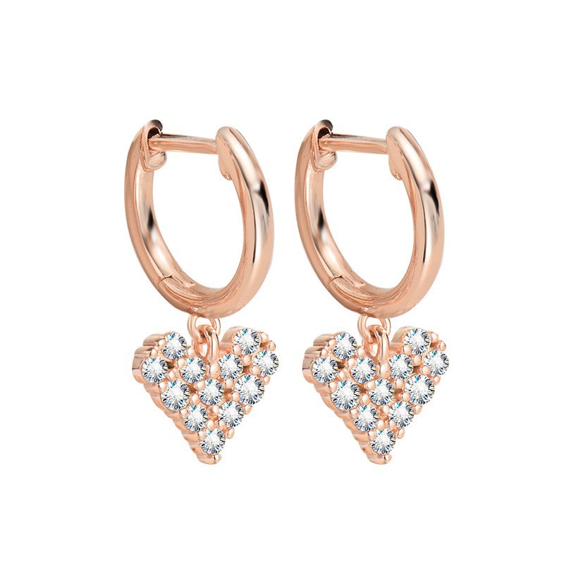 結婚式 アクセサリー きらめきハートのフープピアス