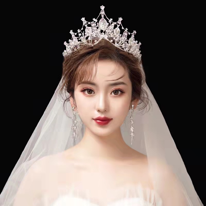 結婚式 アクセサリー 葉桜モチーフ 王冠風ティアラ