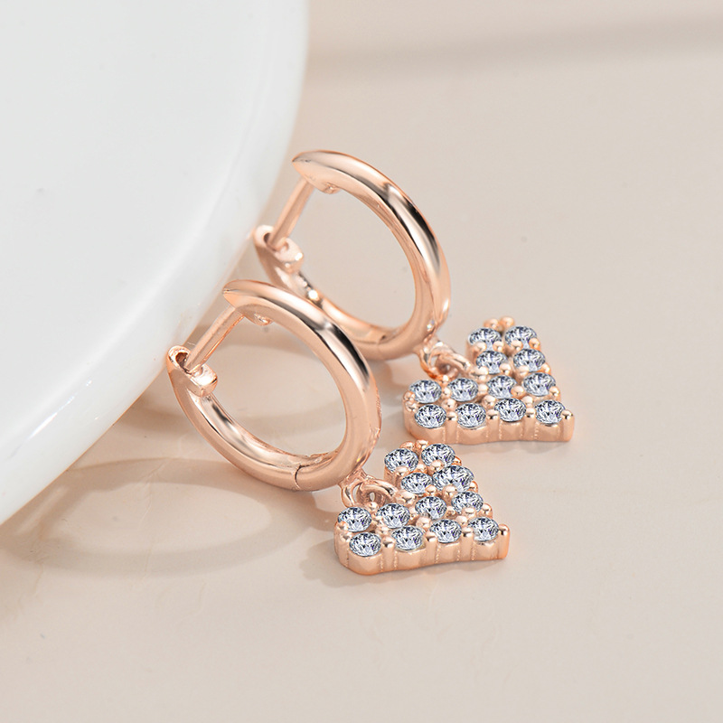 結婚式 アクセサリー きらめきハートのフープピアス