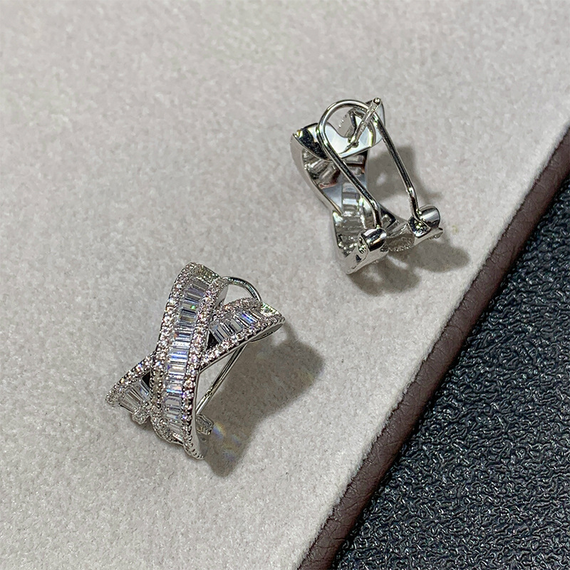 結婚式 アクセサリー クロスデザイン ラグジュアリーピアス