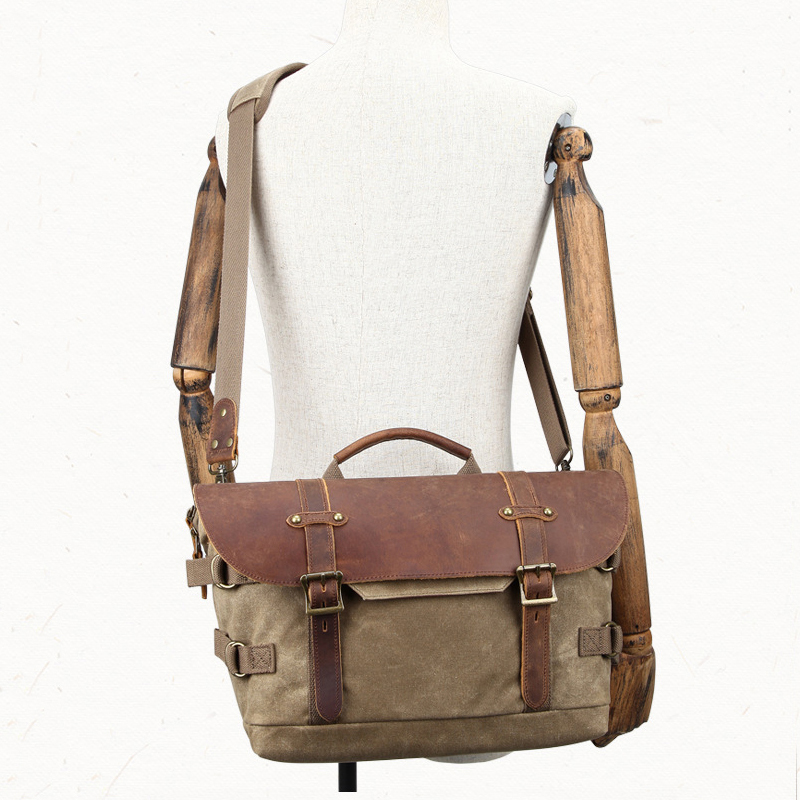 カメラ バッグ 多機能撮影用レトロスタイルショルダー型カメラ収納バッグ