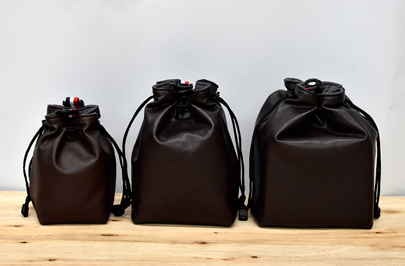 カメラ バッグ 本革巾着型多機能カメラ収納ショルダーバッグ