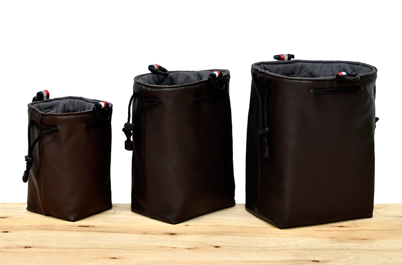 カメラ バッグ 本革巾着型多機能カメラ収納ショルダーバッグ