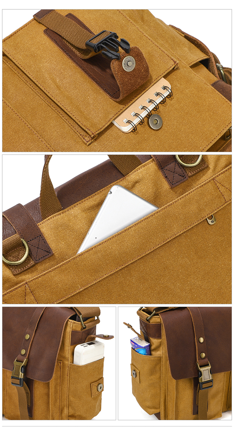 カメラ バッグ 多機能仕切り付きヴィンテージ風カメラショルダーバッグ