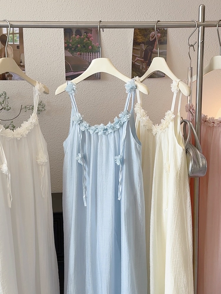 フリル付きキャミワンピース レディース 上品な肩紐調節可能 5色展開