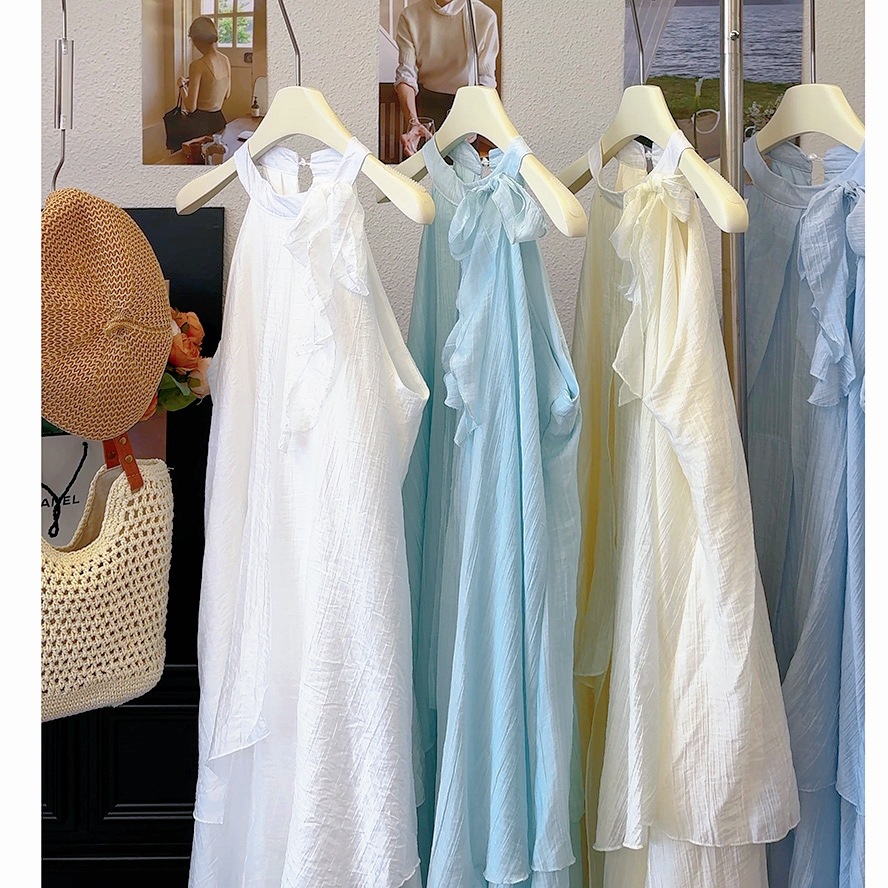 キャミワンピース レース切り替えキャミソールワンピース 上品レディース服 全4色