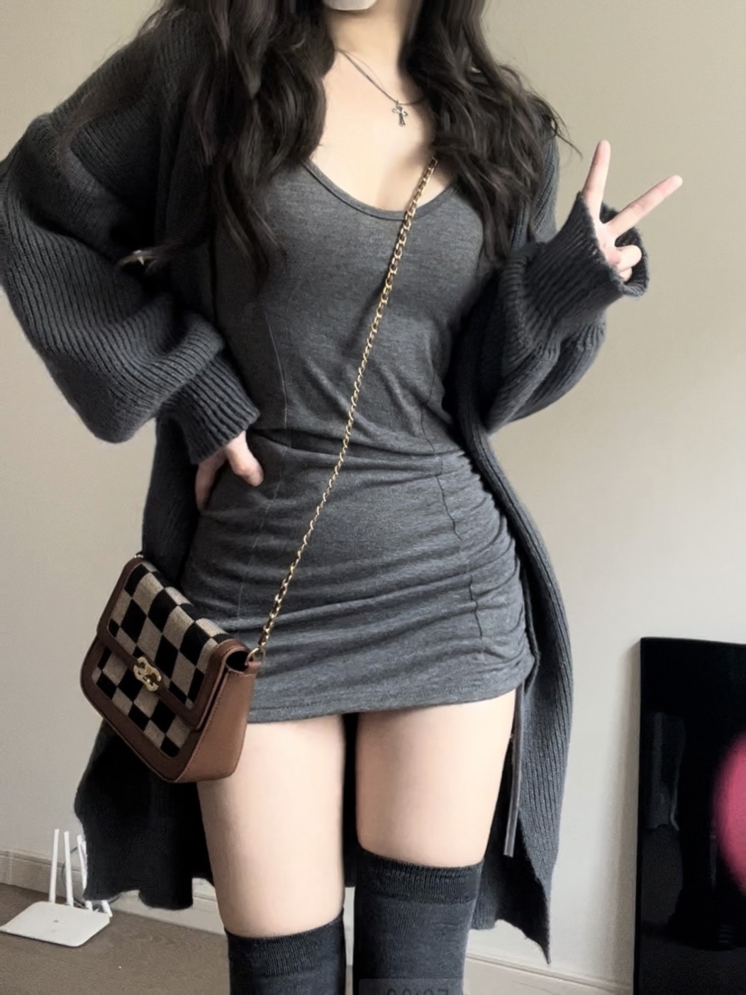 キャミワンピース 体型カバーゆったりキャミワンピース