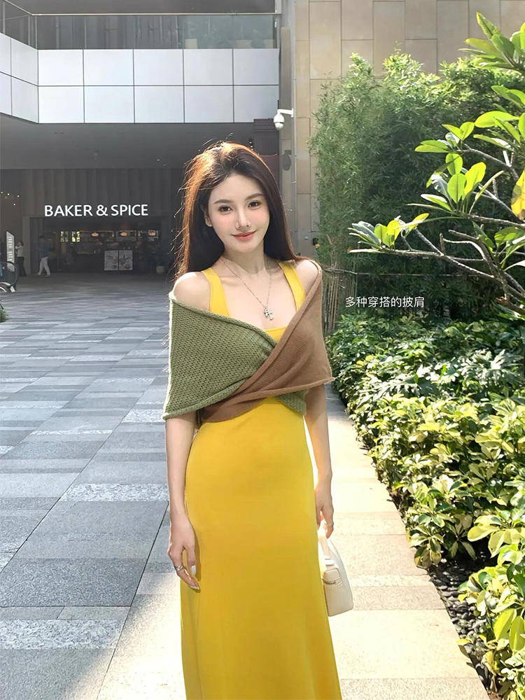 キャミワンピース シンプル優美ロングキャミワンピース