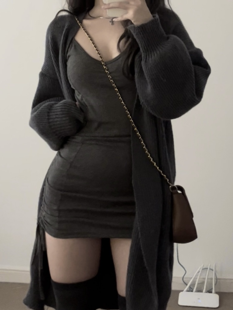 キャミワンピース 体型カバーゆったりキャミワンピース