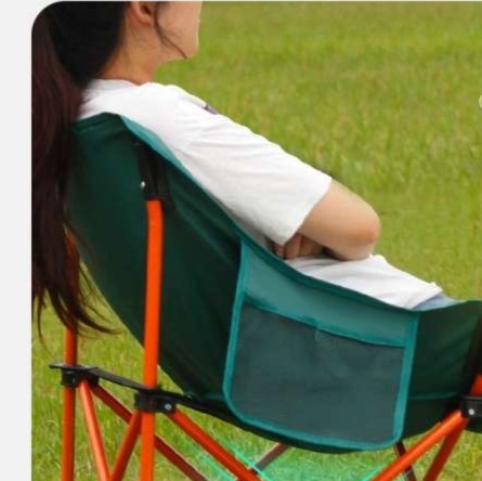 キャンプ用品  収納ポケット付き折りたたみキャンプチェア