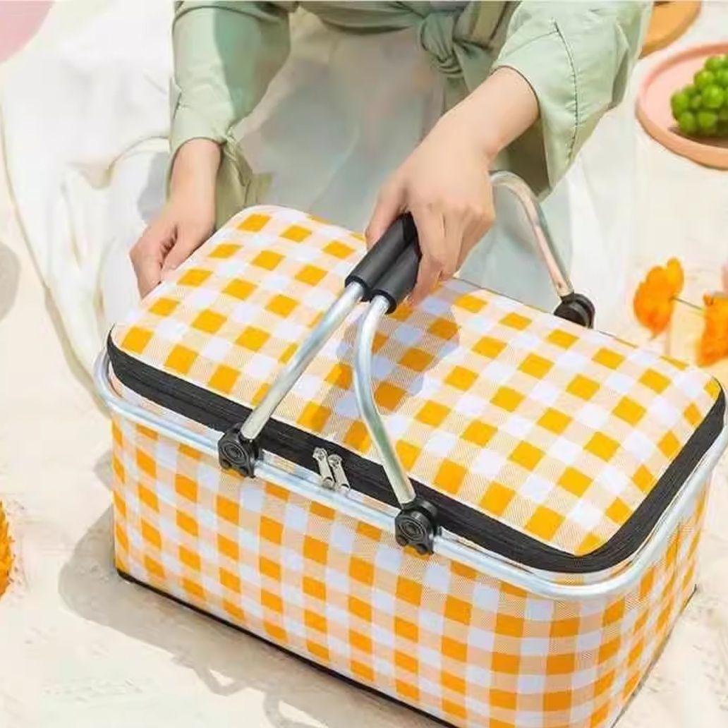 キャンプ用品 ピクニックバスケット保冷ボックス