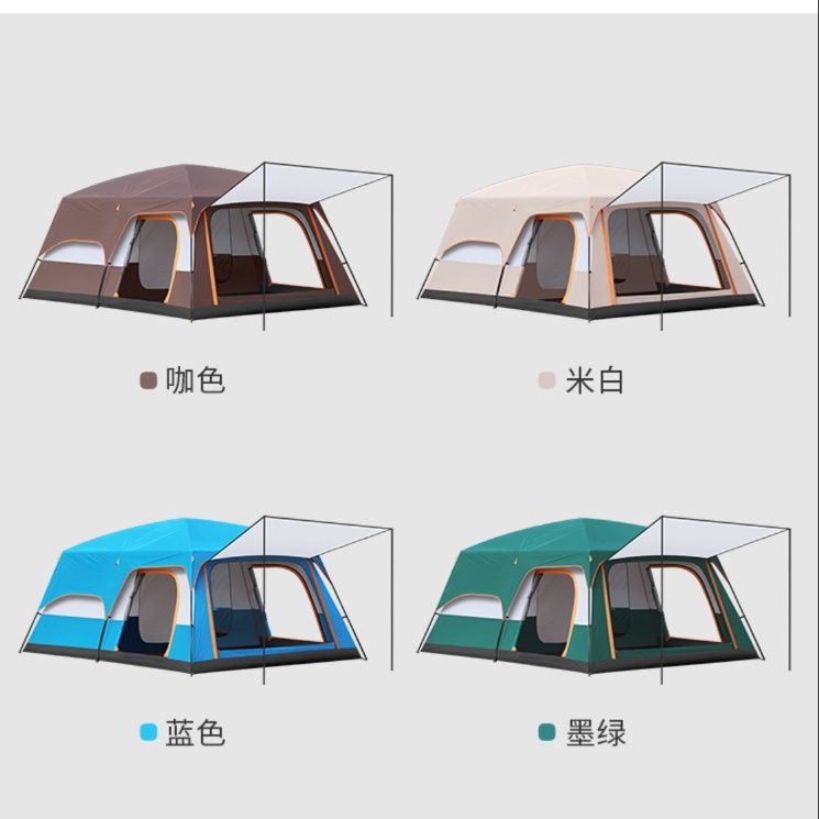 キャンプ用品 二間式リビング大型家族テント