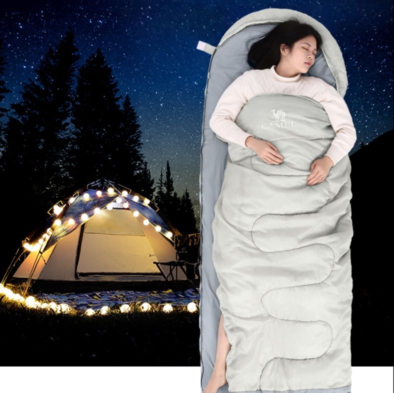 キャンプ用品 星空の抱擁 フード付き快眠寝袋