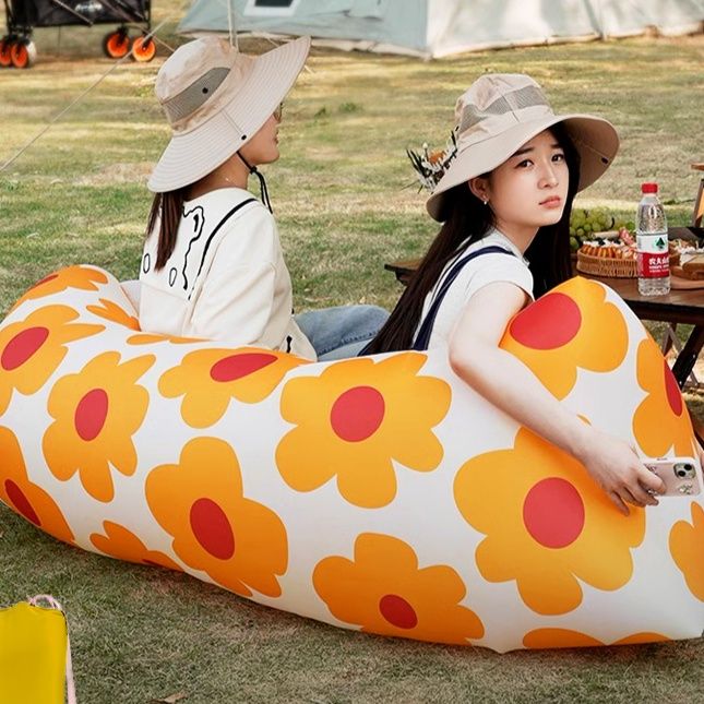 キャンプ用品 ゆったり空気注入式リラックスソファ