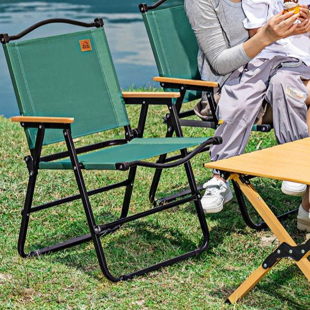 キャンプ用品 高耐荷重アウトドア折りたたみ椅子