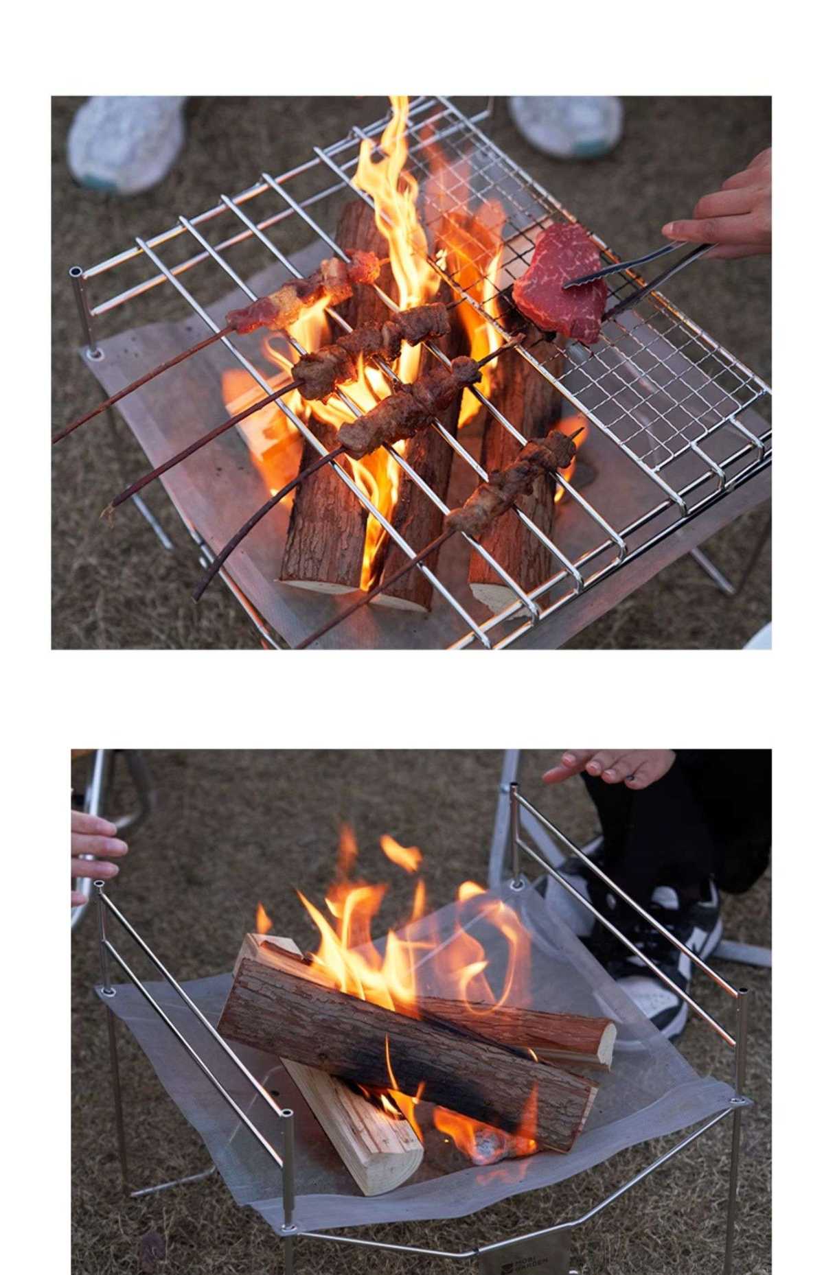 キャンプ用品  折りたたみ式コンパクト焚き火台