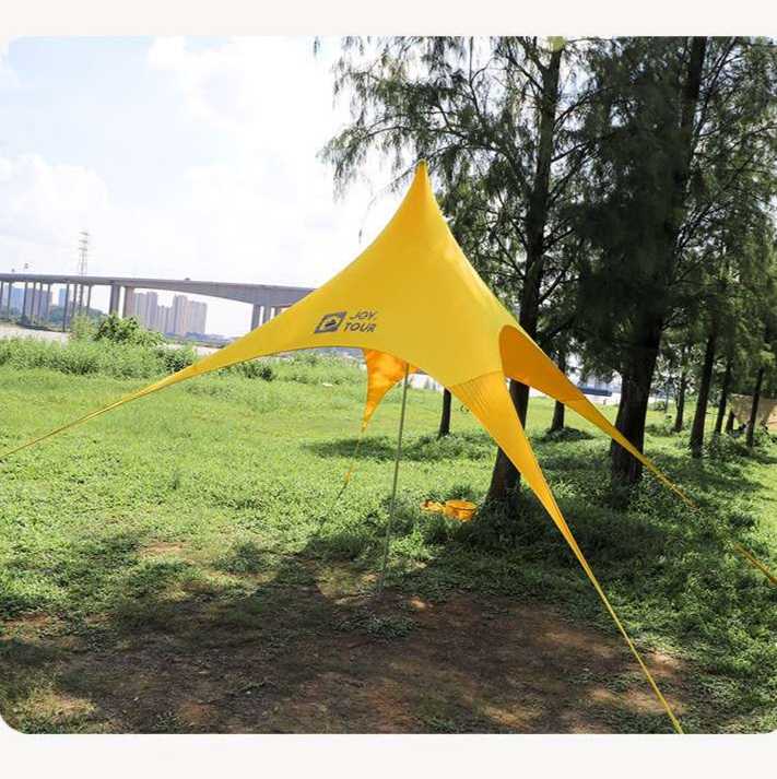 キャンプ用品 快適空間を創る星型サンシェード