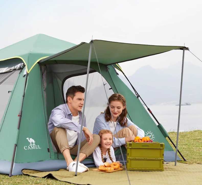 キャンプ用品 快適空間！自動展開テント