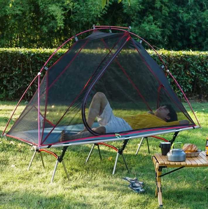 キャンプ用品 快適蚊帳付きソロテント