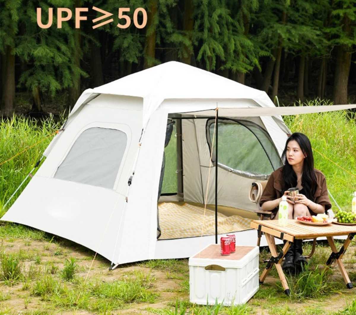 キャンプ用品 瞬時に設営できる自立式テント