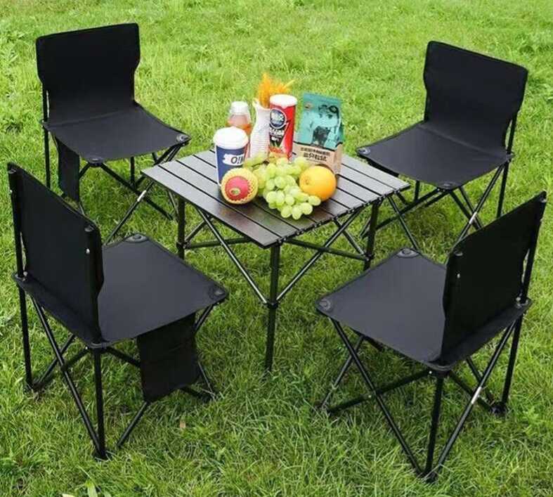 キャンプ用品 軽量折りたたみキャンプテーブルセット