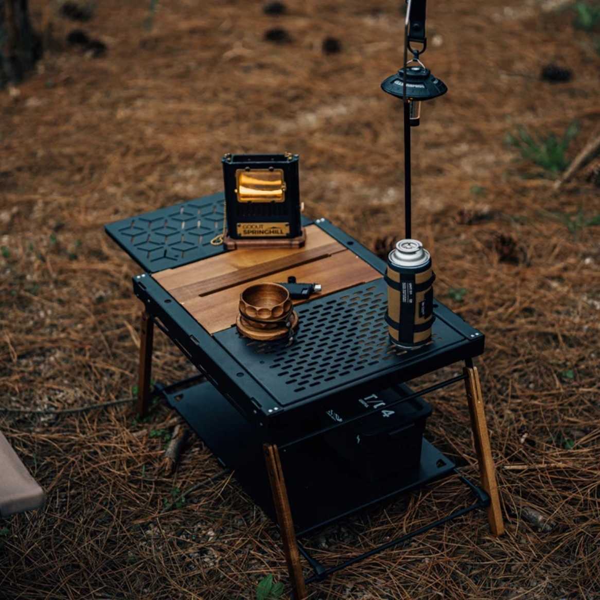 キャンプ用品 多機能折りたたみアウトドアテーブル