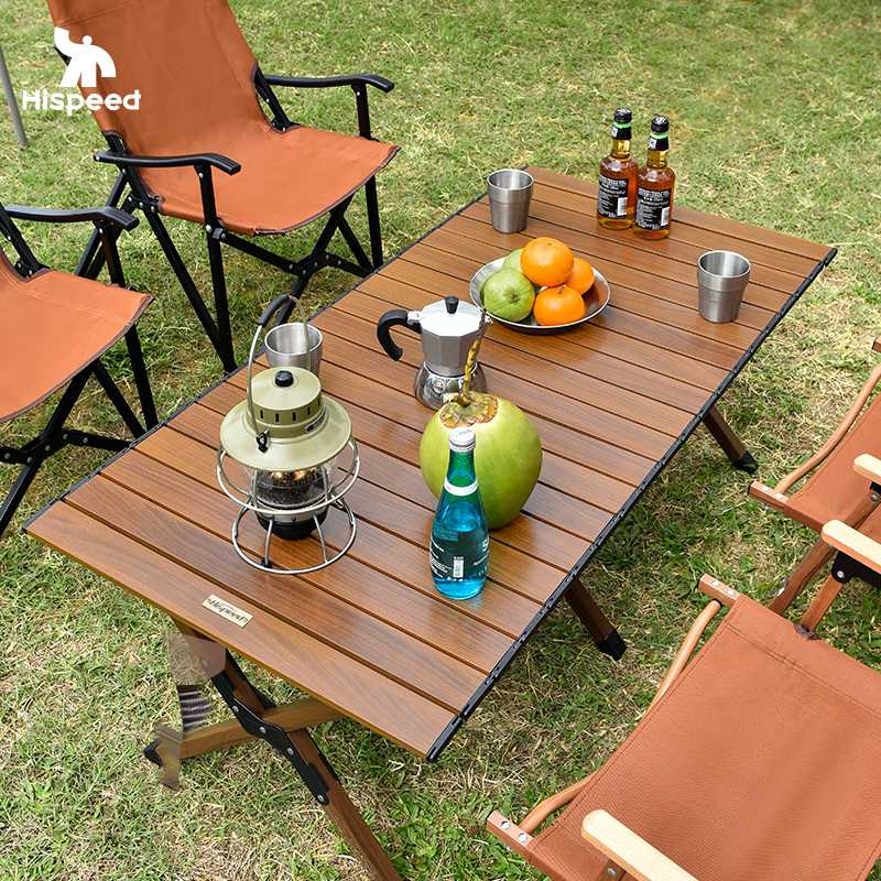 キャンプ用品 折りたたみ式木製キャンプテーブル