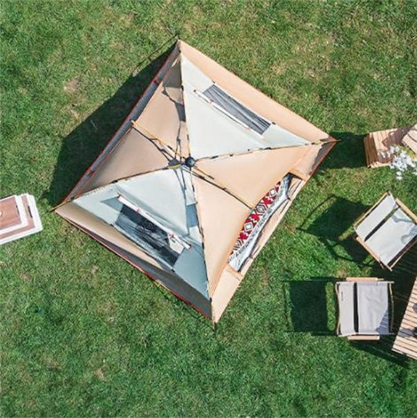 キャンプ用品 キャンプテント両開きドア窓付き完全装備セット