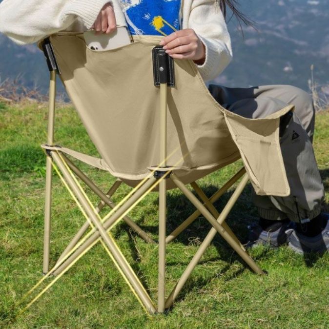 キャンプ用品 多機能二重式折りたたみキャンプチェア