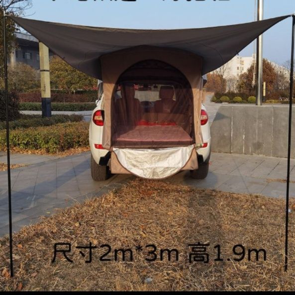 キャンプ用品 車連結型大型日除け天幕