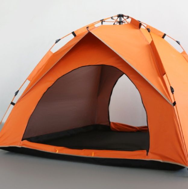 キャンプ用品 防虫加密網付き自動設営ドーム型テント