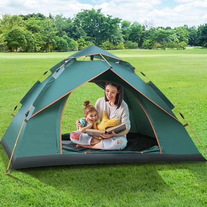 キャンプ用品 全自動設営ドーム型野営用住居