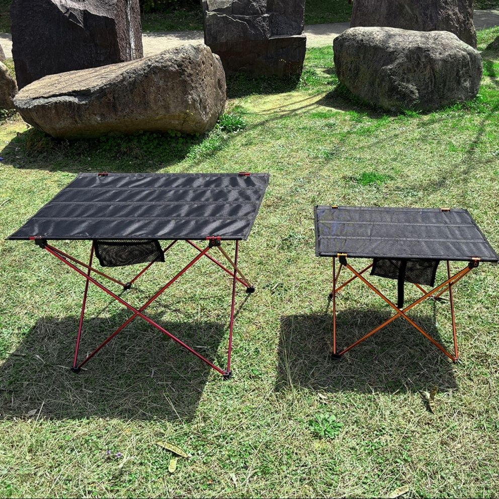 キャンプ用品 折りたたみ式収納付きキャンプテーブル