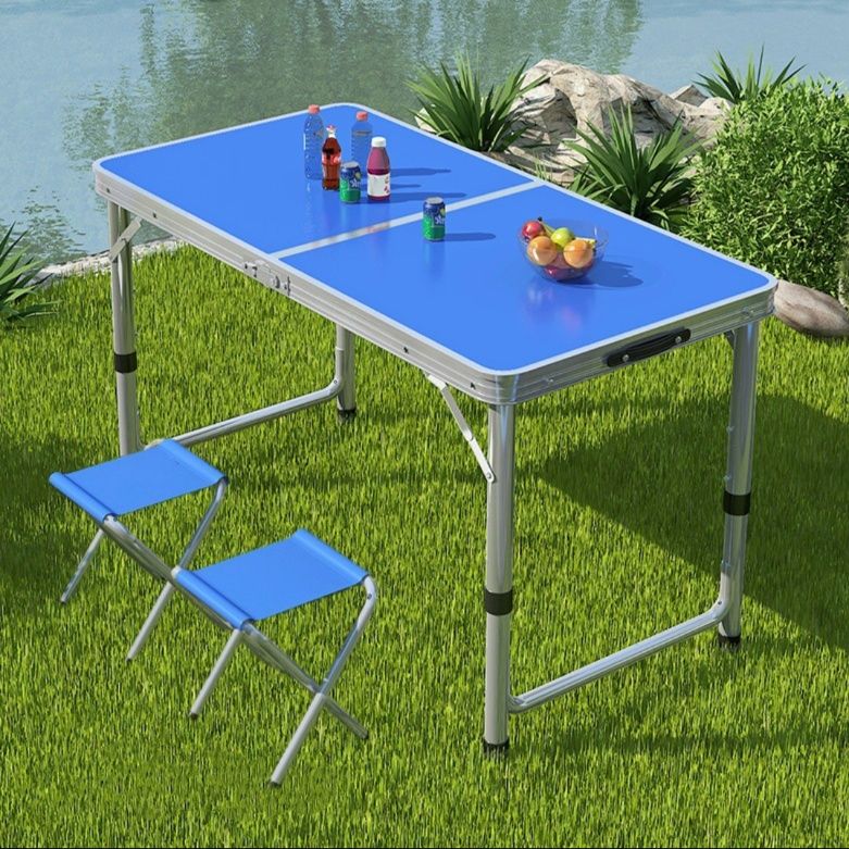 キャンプ用品 折りたたみ式キャンプテーブル椅子二脚付きセット