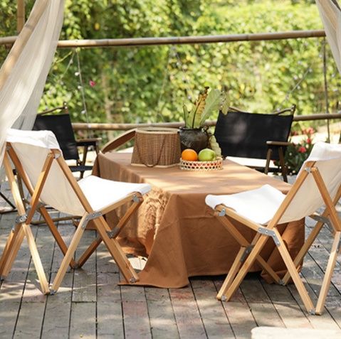 キャンプ用品 木製折り畳み式野外用軽量携帯キャンプチェア