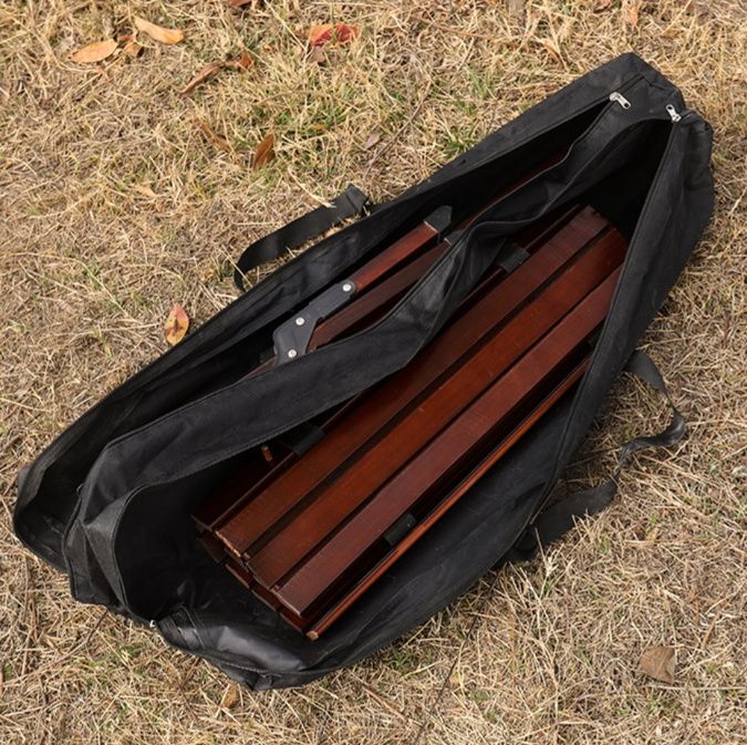 キャンプ用品 木製ロールトップ折りたたみキャンプテーブル