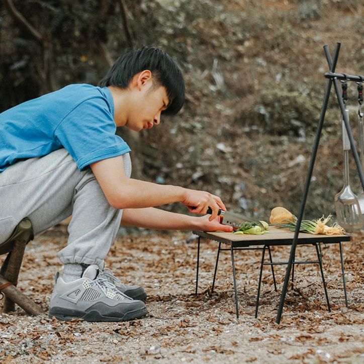 キャンプ用品 メッシュ折りたたみ多機能キャンプテーブル