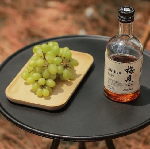 キャンプ用品 三脚式円形軽量サイドキャンプテーブル