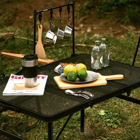 キャンプ用品 軽量折りたたみ式メッシュキャンプテーブル