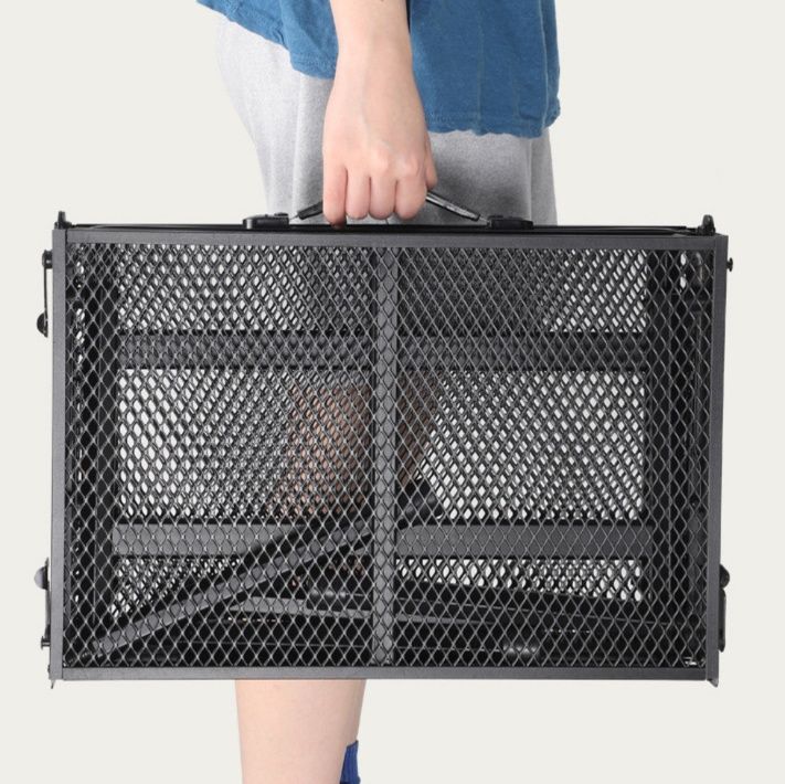 キャンプ用品 軽量折りたたみ式メッシュキャンプテーブル