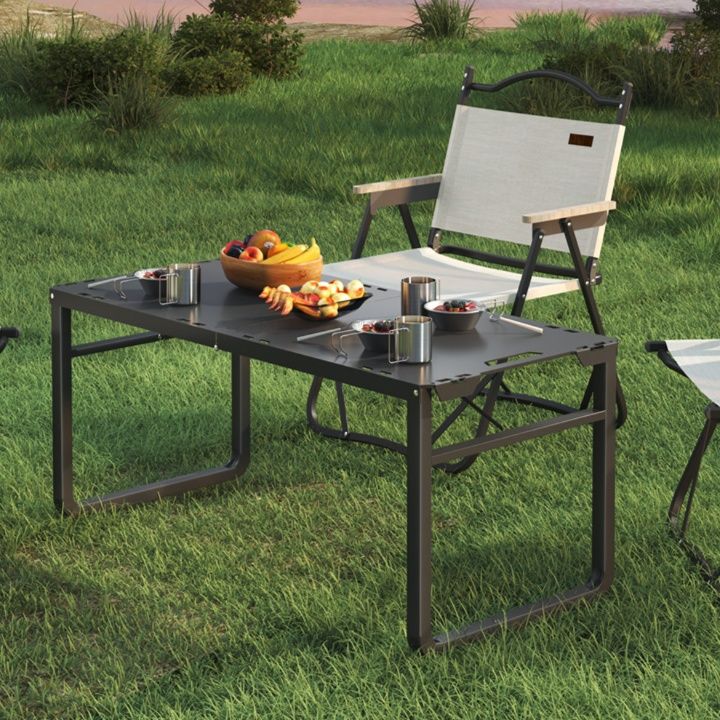 キャンプ用品 軽量折り畳み式多機能キャンプテーブル