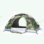 キャンプ用品 迷彩柄コンパクト一人用自立式ドーム型テント
