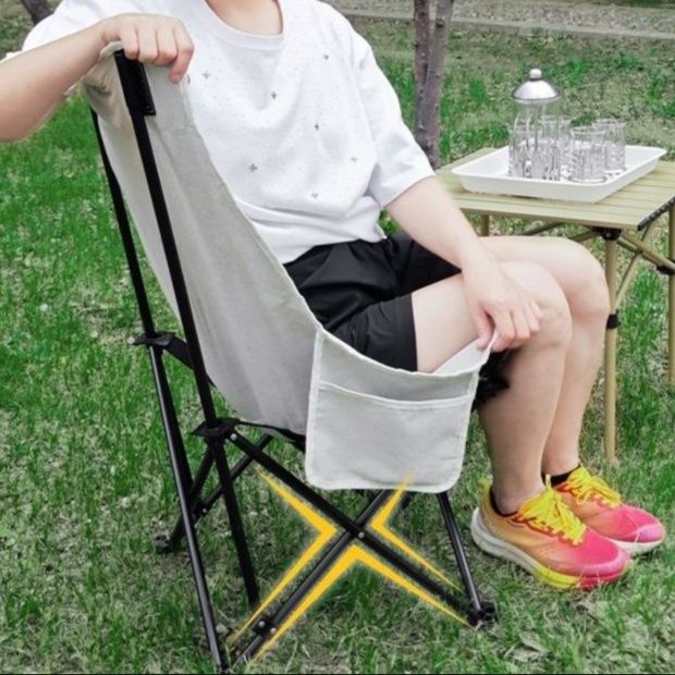 キャンプ用品 折りたたみ式背もたれ付きアウトドア軽量携帯チェア