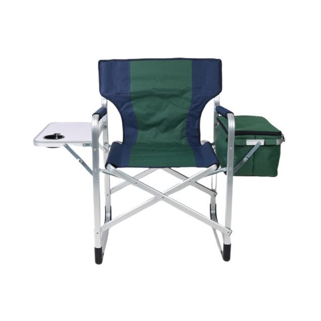 キャンプ用品 多機能サイドテーブル付き折りたたみ監督チェア