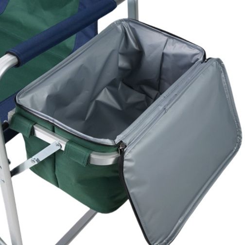 キャンプ用品 多機能サイドテーブル付き折りたたみ監督チェア